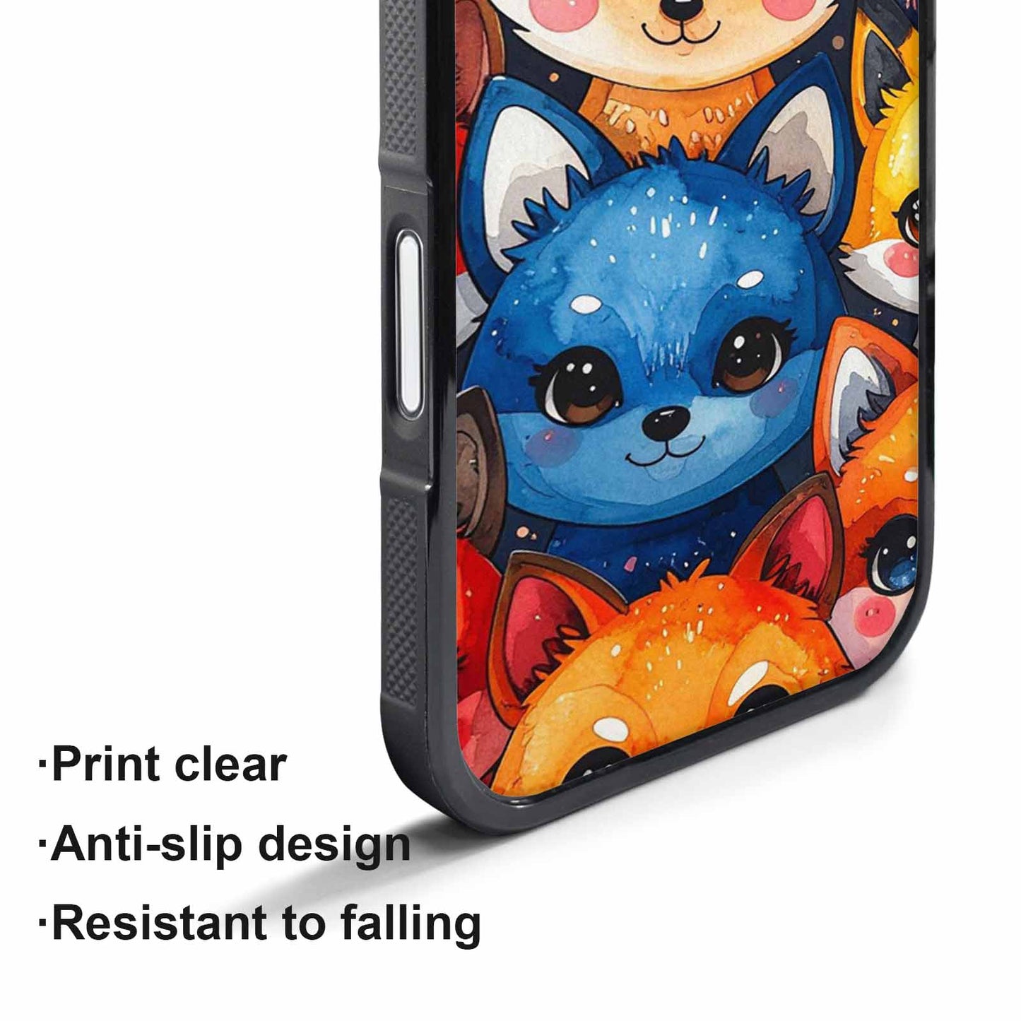 iPhone 17 Pro Case — Watercolor Kawaii Fox Faces Watercolor Abstract, Custom Phone Case