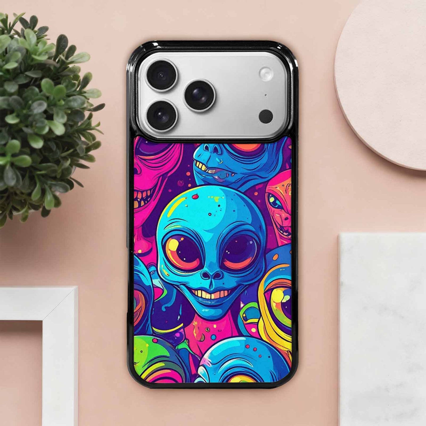 iPhone 17 Pro Max Case — Alien Ufo Cartoon Alien Scifi, Custom Print Case Cover