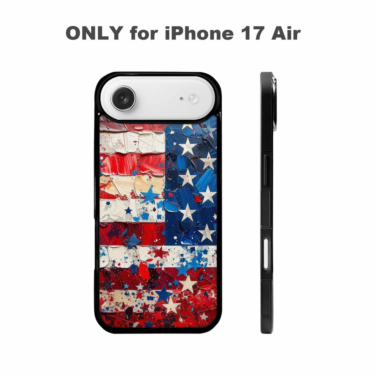 iPhone 17 Air Case — Patriotic Stars And Stripes American Galaxy, Customized Protective Case
