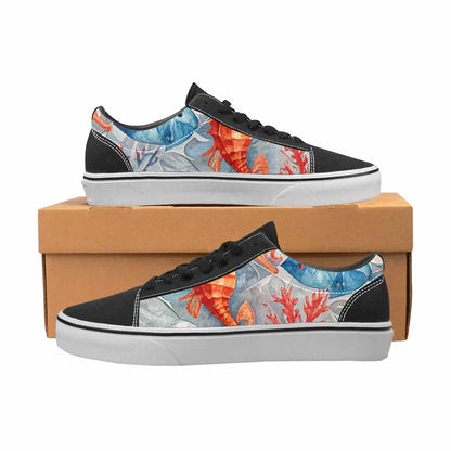 WOMEN'S Fish Scale Coral Canvas Lace-Up Vibrant Chaos Sneakers