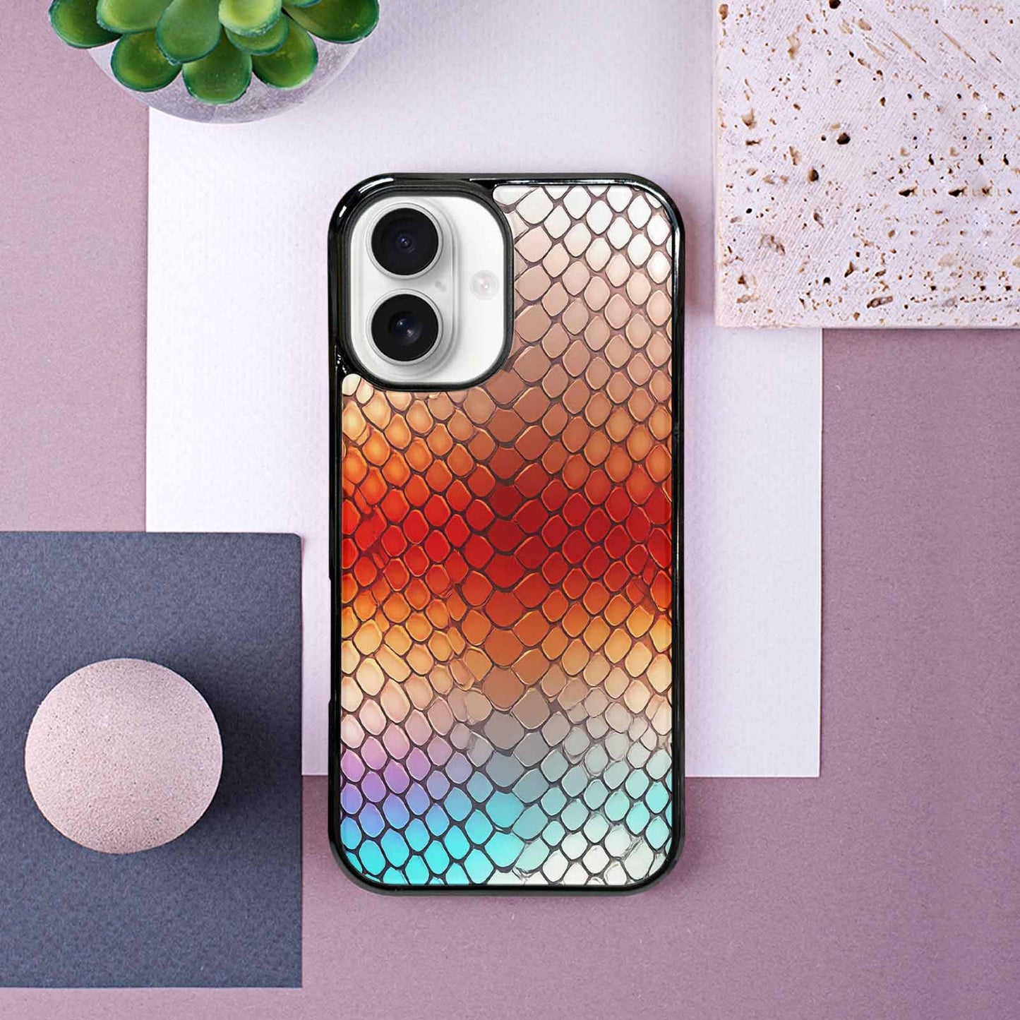 iPhone 16 Case — Dark Snake Print Custom, Custom Made Phone Cover