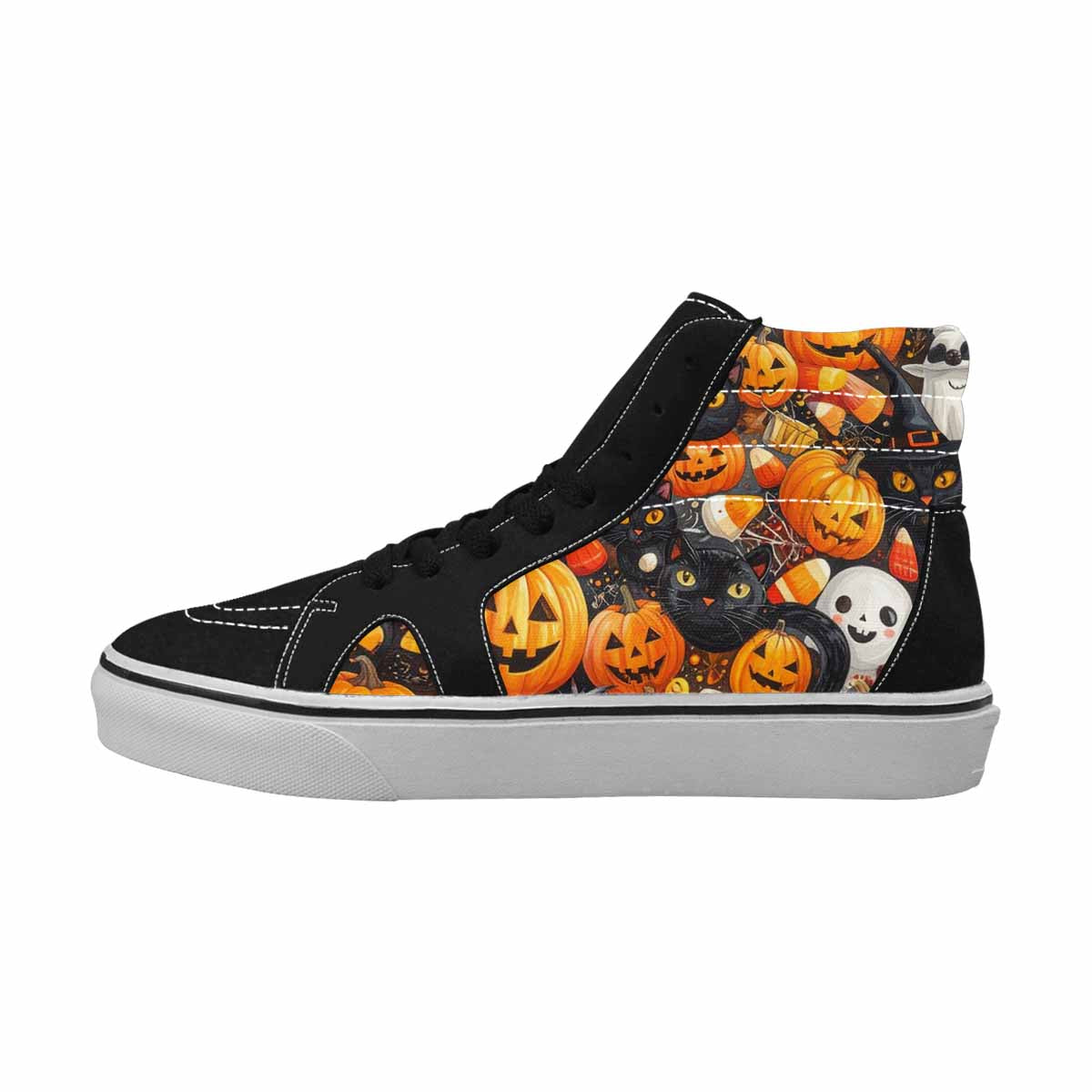 WOMEN'S Halloween High Top Canvas Grunge Custom Sneakers