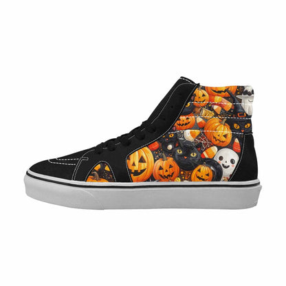 WOMEN'S Halloween High Top Canvas Grunge Custom Sneakers