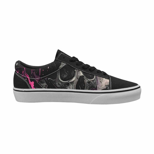 WOMEN'S Rainbow From Skull S Lace-Up Canvas Dark Academia Custom Sneakers
