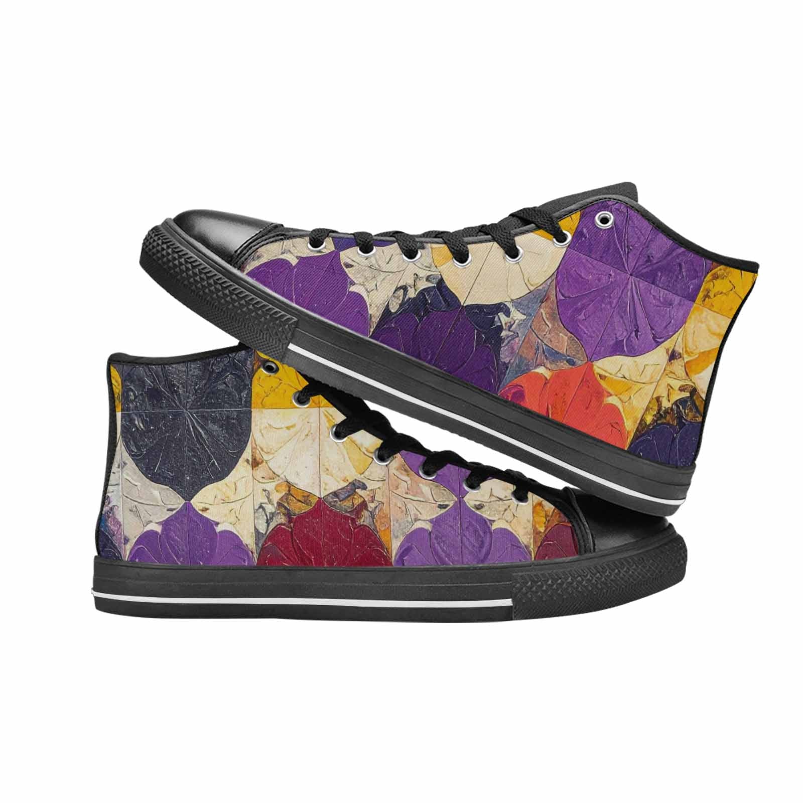 MEN'S Nonbinary Flag Color High Top Canvas Vivid Sneakers