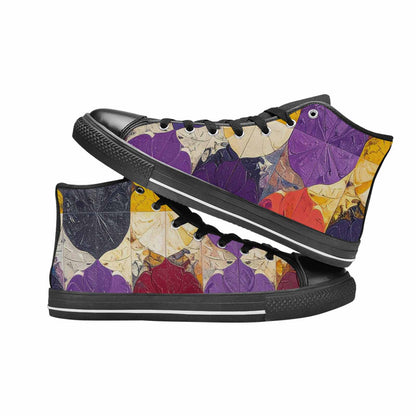 MEN'S Nonbinary Flag Color High Top Canvas Vivid Sneakers