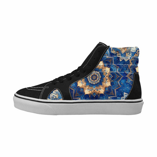 MEN'S Mandala High Top Canvas Neon Fantasy Custom Shoes