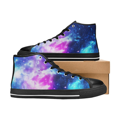 WOMEN'S Cc Galaxy Art 2 High Top Canvas Dark Academia Custom Sneakers