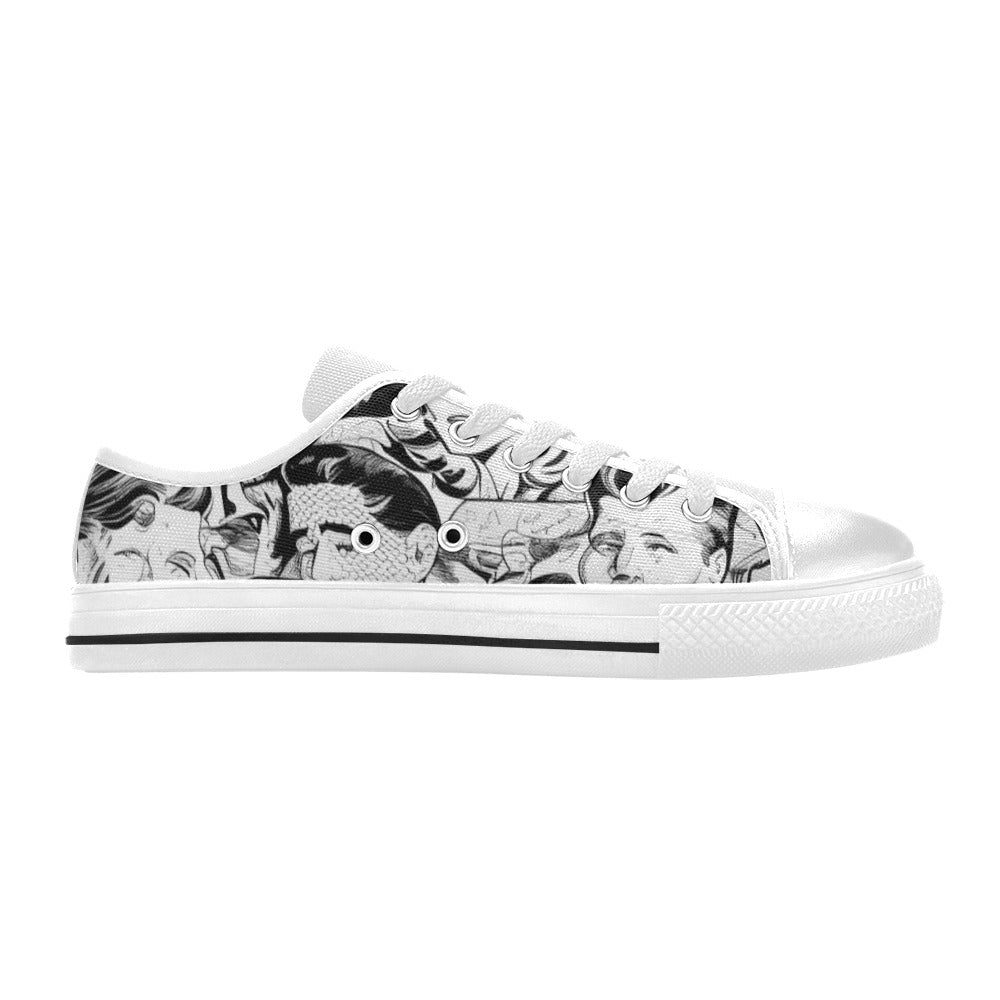 WOMEN'S Cc Retro Faces 4 Canvas Grunge Custom Sneakers