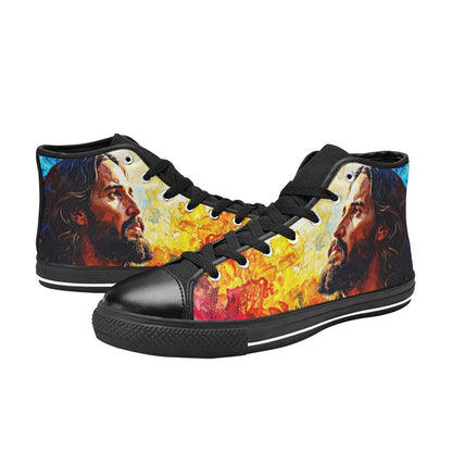 WOMEN'S Jesus3 High Top Canvas Neon Fantasy Shoes
