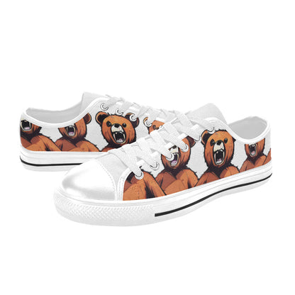 WOMEN'S Bears 3 Canvas Wallpaper Art Custom Sneakers