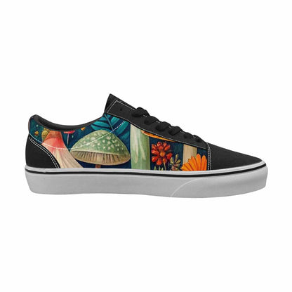 WOMEN'S Mushrooms  Botanical Mushrooms Lace-Up Canvas Surreal Custom Shoes
