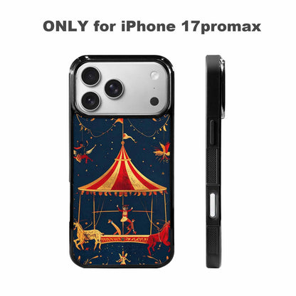 iPhone 17 Pro Max Case — Vintage Circus Art Pattern Retro Vintage, Personalized Phone Case