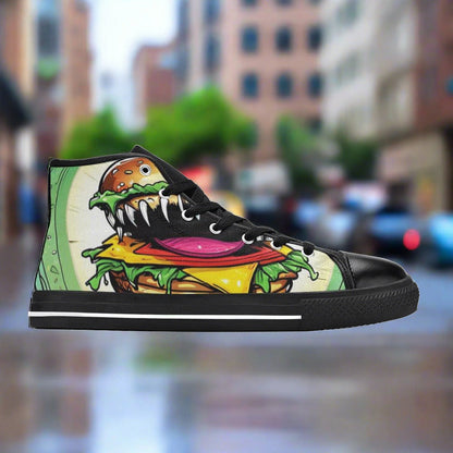 Aurora Borealis Red Gold Unique Bold Art - Freaky Shoes