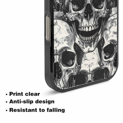 iPhone 15 Pro Max Case — Tessellated Human Skulls Custom, Custom Made Phone Cover