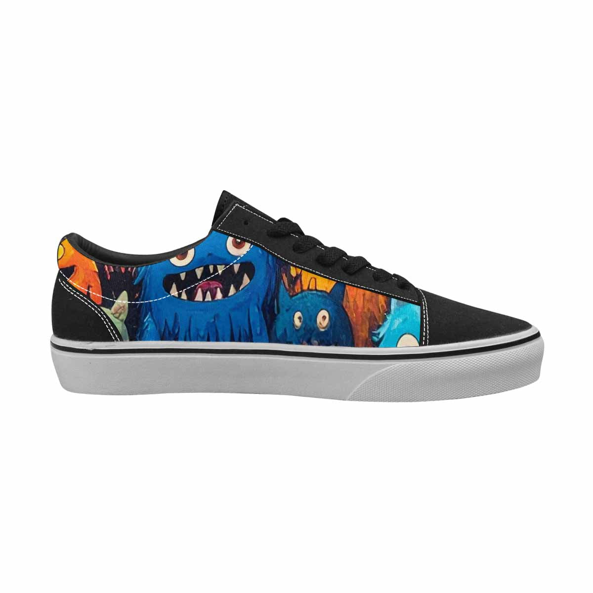 WOMEN'S Monsters (general) Lace-Up Canvas Vivid Custom Sneakers