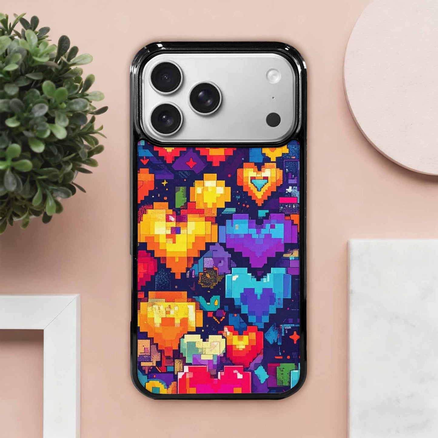 iPhone 17 Pro Max Case — Pixel Art Bit Burst Original Art, Original Design Phone Case
