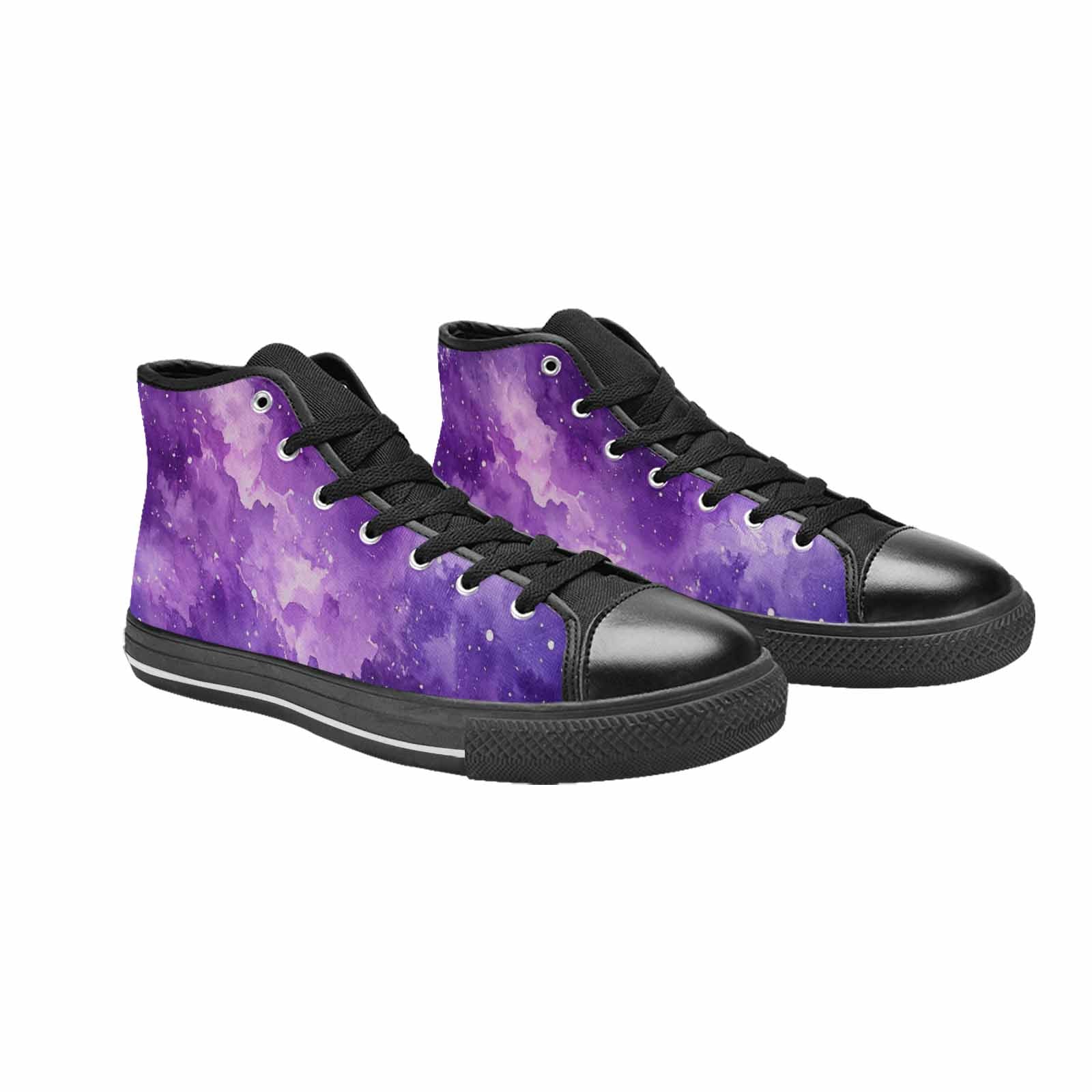 MEN'S Galaxy Art - High Top Canvas Vibrant Chaos Custom Shoes