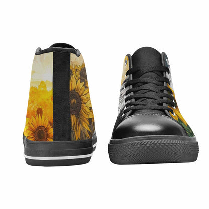 MEN'S Blend Melt Them High Top Canvas Wallpaper Art Custom Shoes