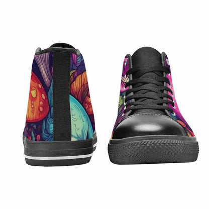 MEN'S Mushroom Skull High Top Canvas Y2K Custom Shoes