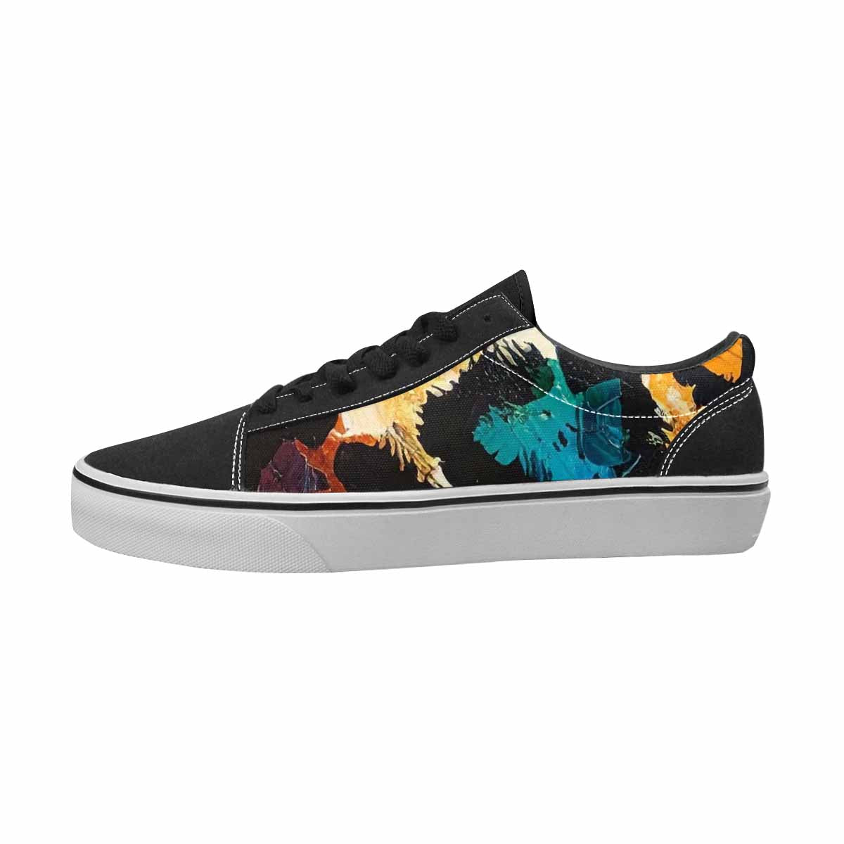 WOMEN'S Leopard Full Color Canvas Custom Design Vibrant Chaos Custom Sneakers
