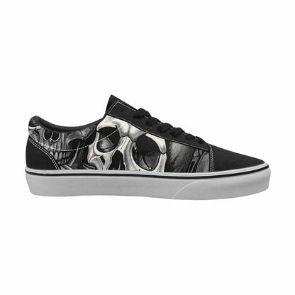 WOMEN'S Skulls - Classic Canvas Lace-Up Neon Fantasy Custom Sneakers
