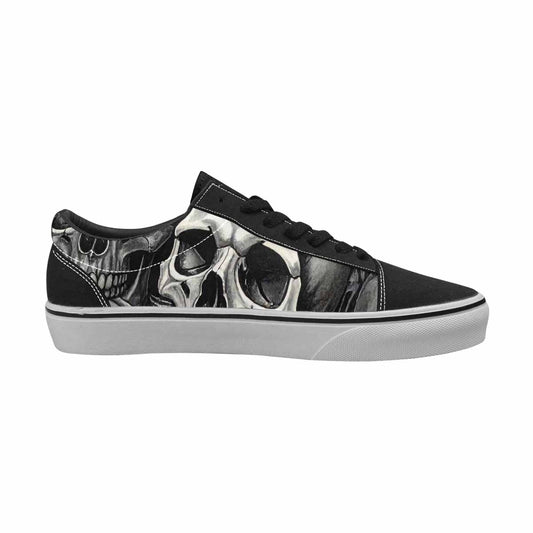 WOMEN'S Skulls - Classic Canvas Lace-Up Neon Fantasy Custom Sneakers