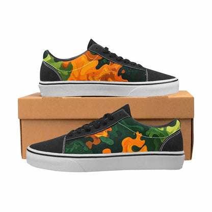 MEN'S Military Camouflage Blotch Canvas Lace-Up Aesthetic Custom Sneakers