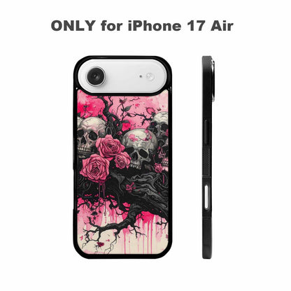 iPhone 17 Air Case — Black Pink Ink Skull And Gothic, Custom Art Phone Cover