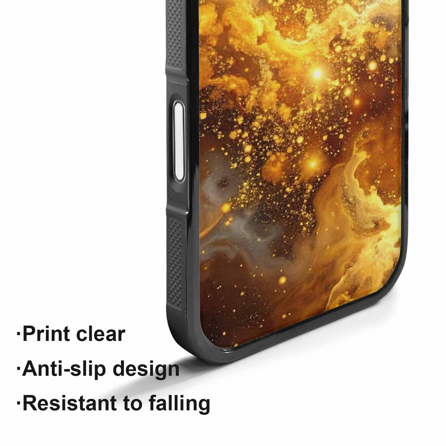 iPhone 17 Case — Galaxy Art Golden Cosmic Galaxy Space, Customized Protective Case