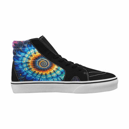 MEN'S Tie High Top Canvas Melting Art Custom Sneakers