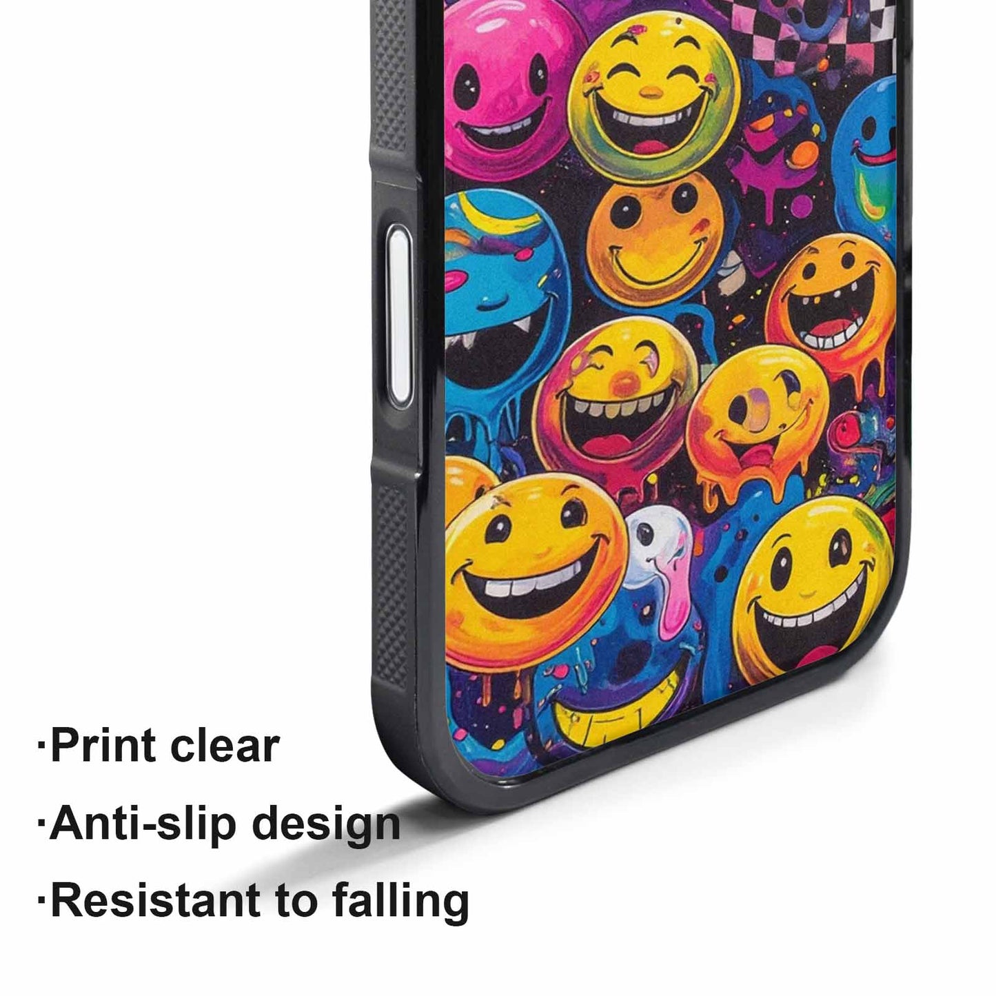 iPhone 17 Pro Max Case — Small Yellow Smiley Face Original Art, Custom Art Phone Cover