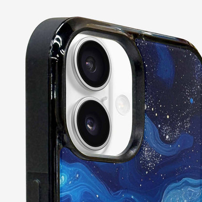 iPhone 16 Plus Case — Galaxy Art Blue Starfield Small Galaxy, Personalized Phone Case