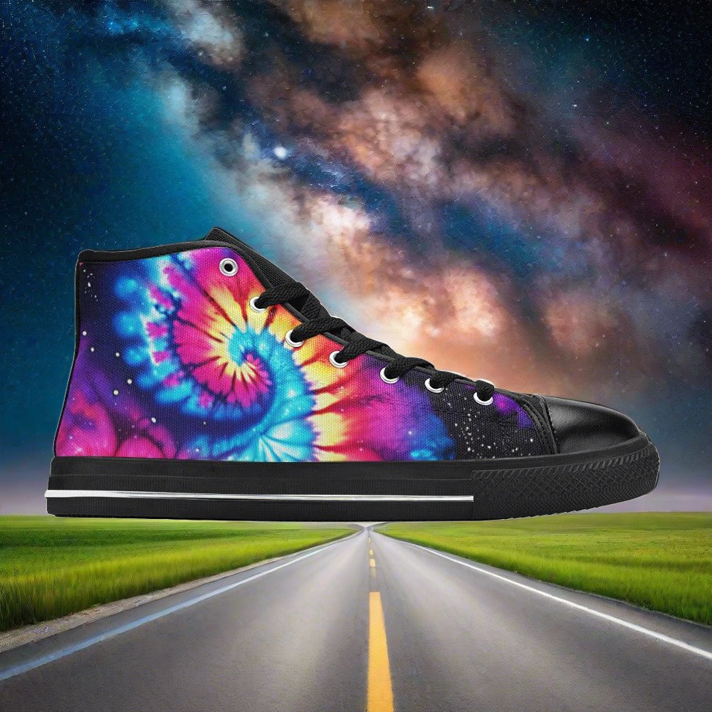Cyberpunk Vivid Multicolor Unique MEN Bold Art - Freaky Shoes | Custom Art Sneakers