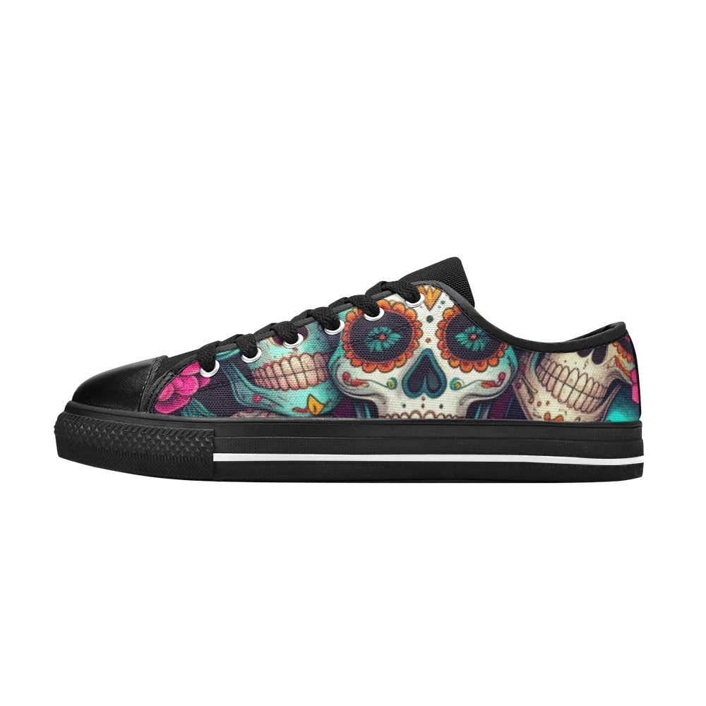 KIDS' Dia De Los Muertos Low Top Canvas Dreamcore Sneakers