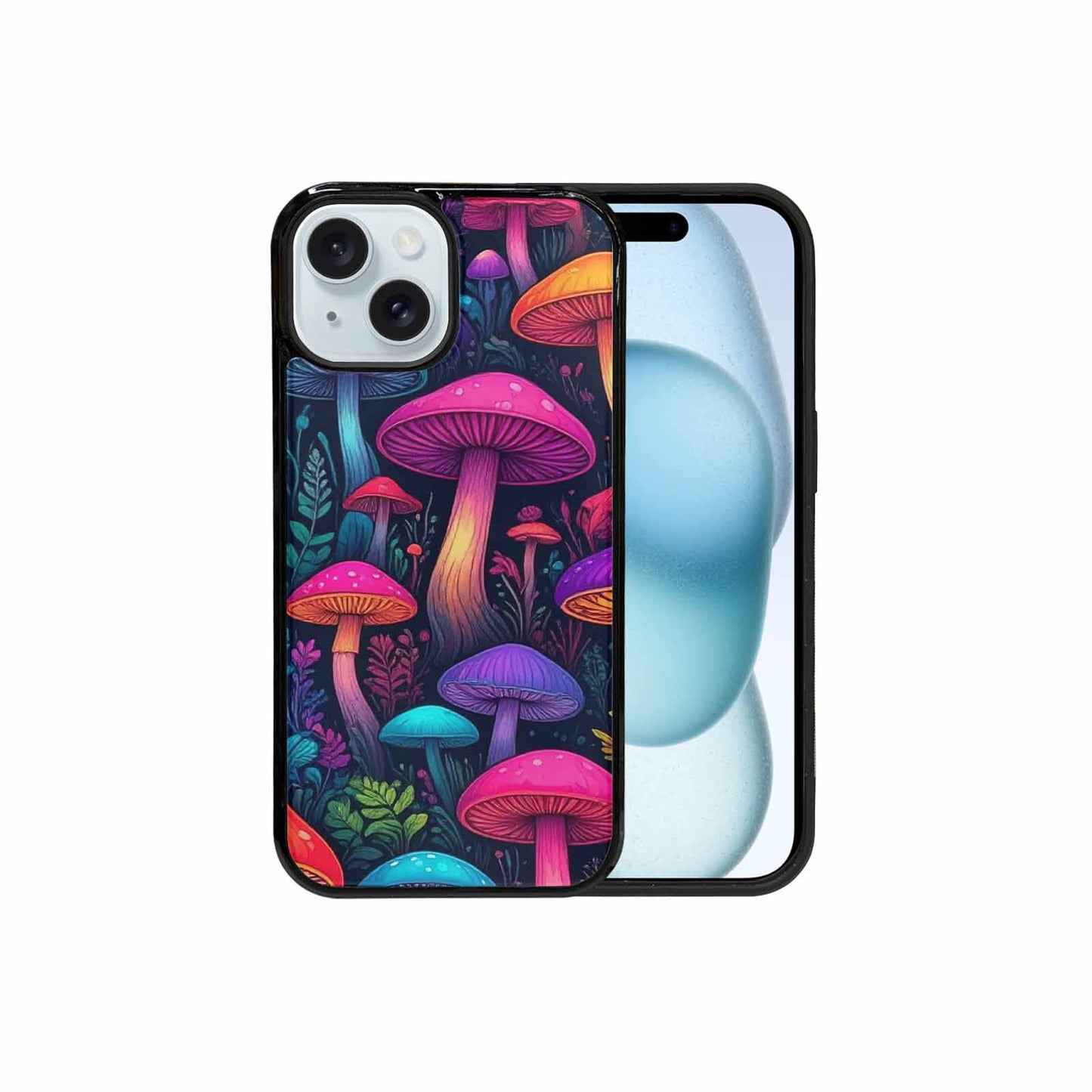 iPhone 15 Case — Psychedelic Mushroom, Customized Protective Case