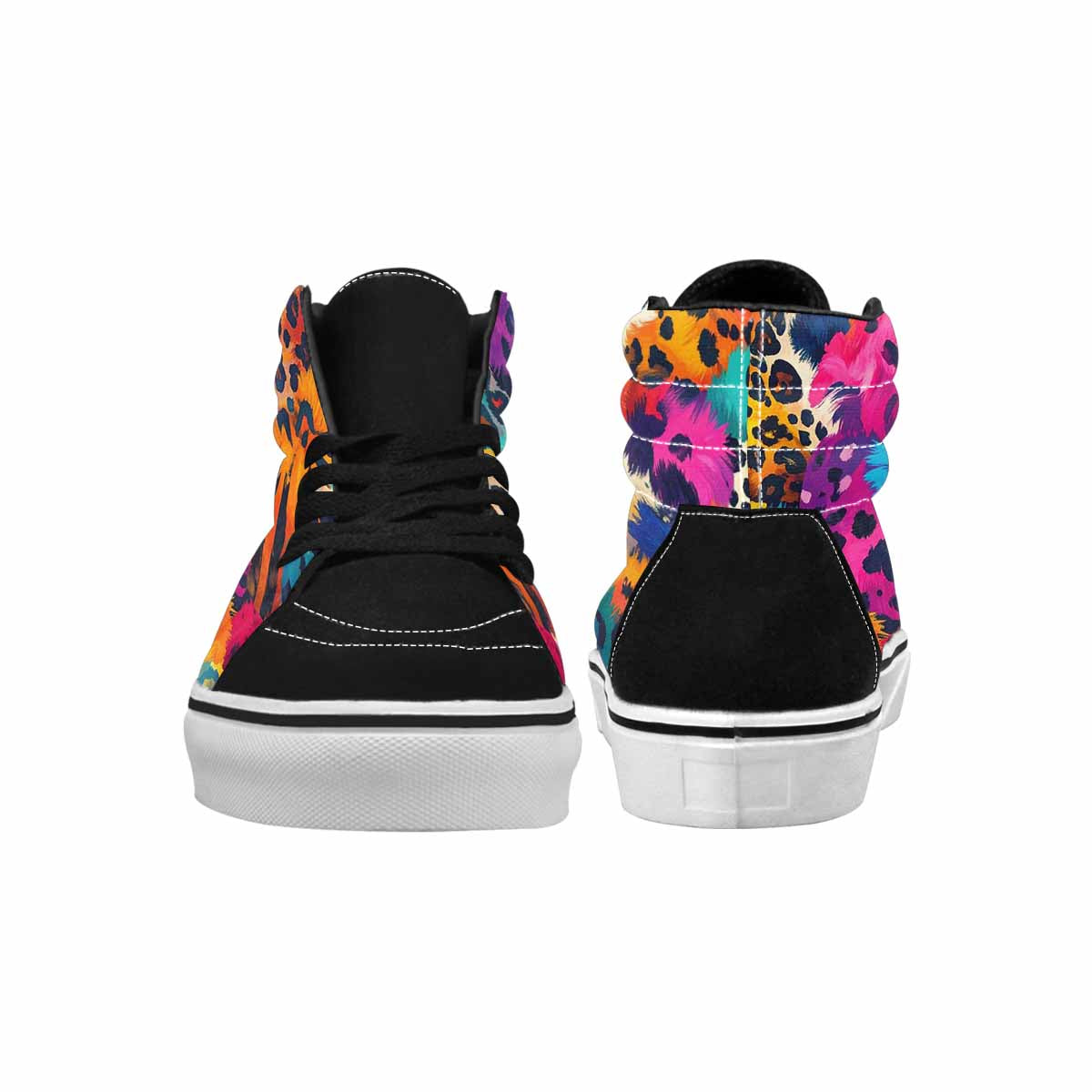 MEN'S Full Color Vibrant Animal High Top Canvas Grunge Custom Shoes