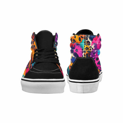 MEN'S Full Color Vibrant Animal High Top Canvas Grunge Custom Shoes