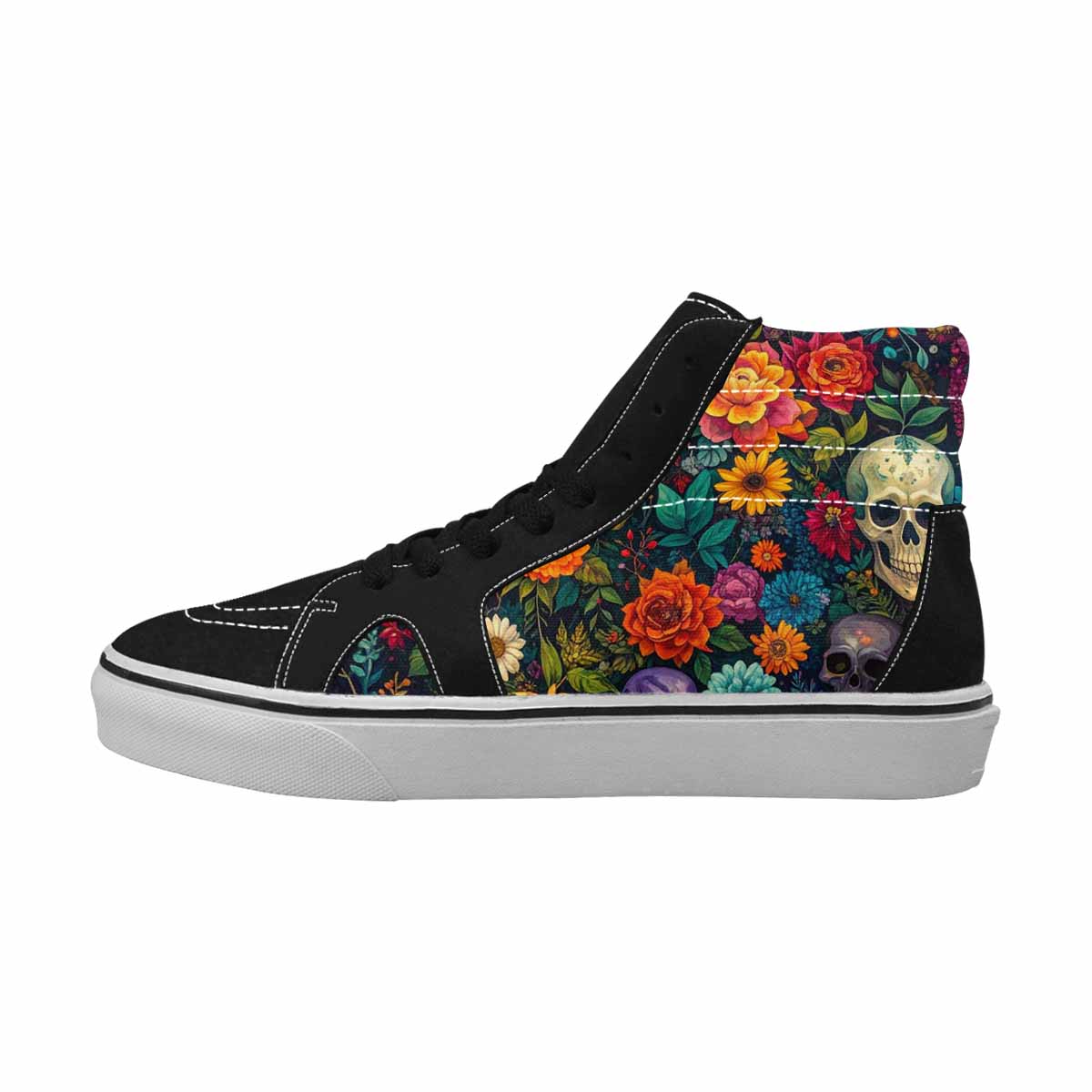 MEN'S Skulls  Botanical Skulls High Top Canvas Y2K Shoes