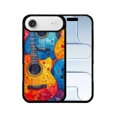 iPhone 17 Air Case — Watercolor Smiley Face Guitar Watercolor Abstract, Custom Designed Case Cover