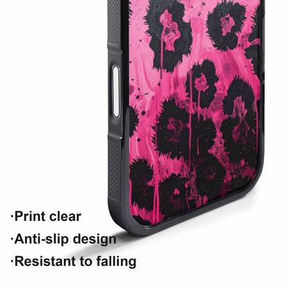 iPhone 17 Pro Max Case — Black &amp; Pink Ink Animal Print, Personalized Phone Case