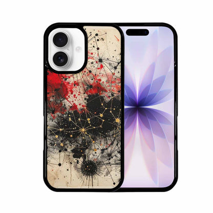 iPhone 17 Case — Black &amp; Red Ink Original Art, Custom Made Phone Cover