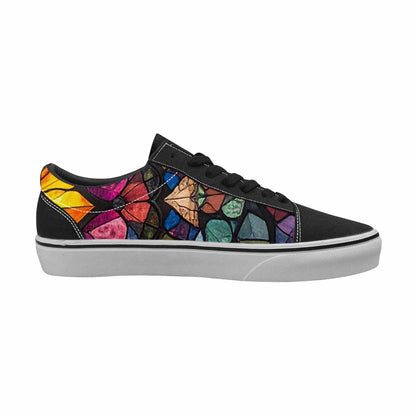 MEN'S Stained Glass Kaleidoscope Canvas Lace-Up Grunge Sneakers