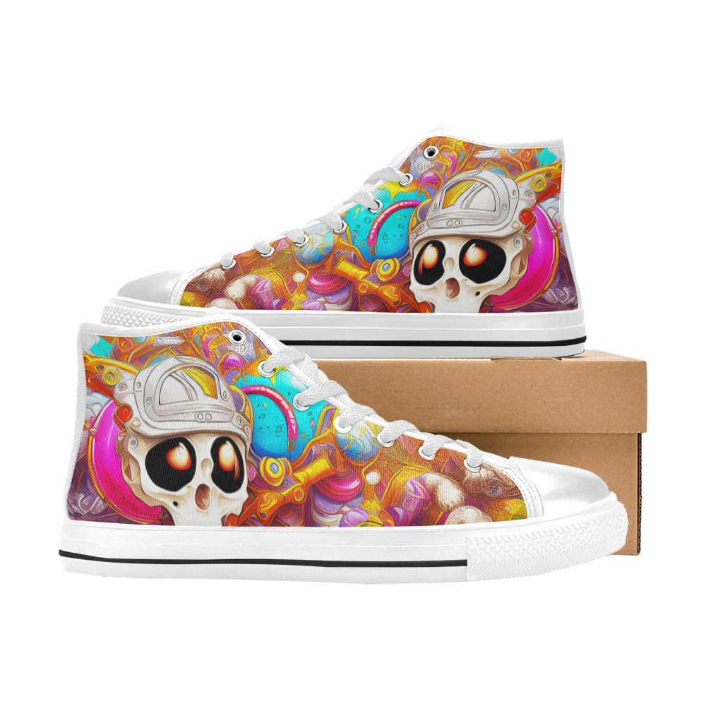 WOMEN'S Crazy Illustrations 3 High Top Canvas Dark Academia Custom Shoes