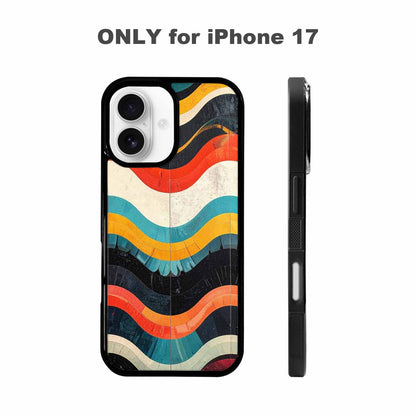 iPhone 17 Case — Retro Wave Scallop Stripe Small Retro, Customized Protective Case