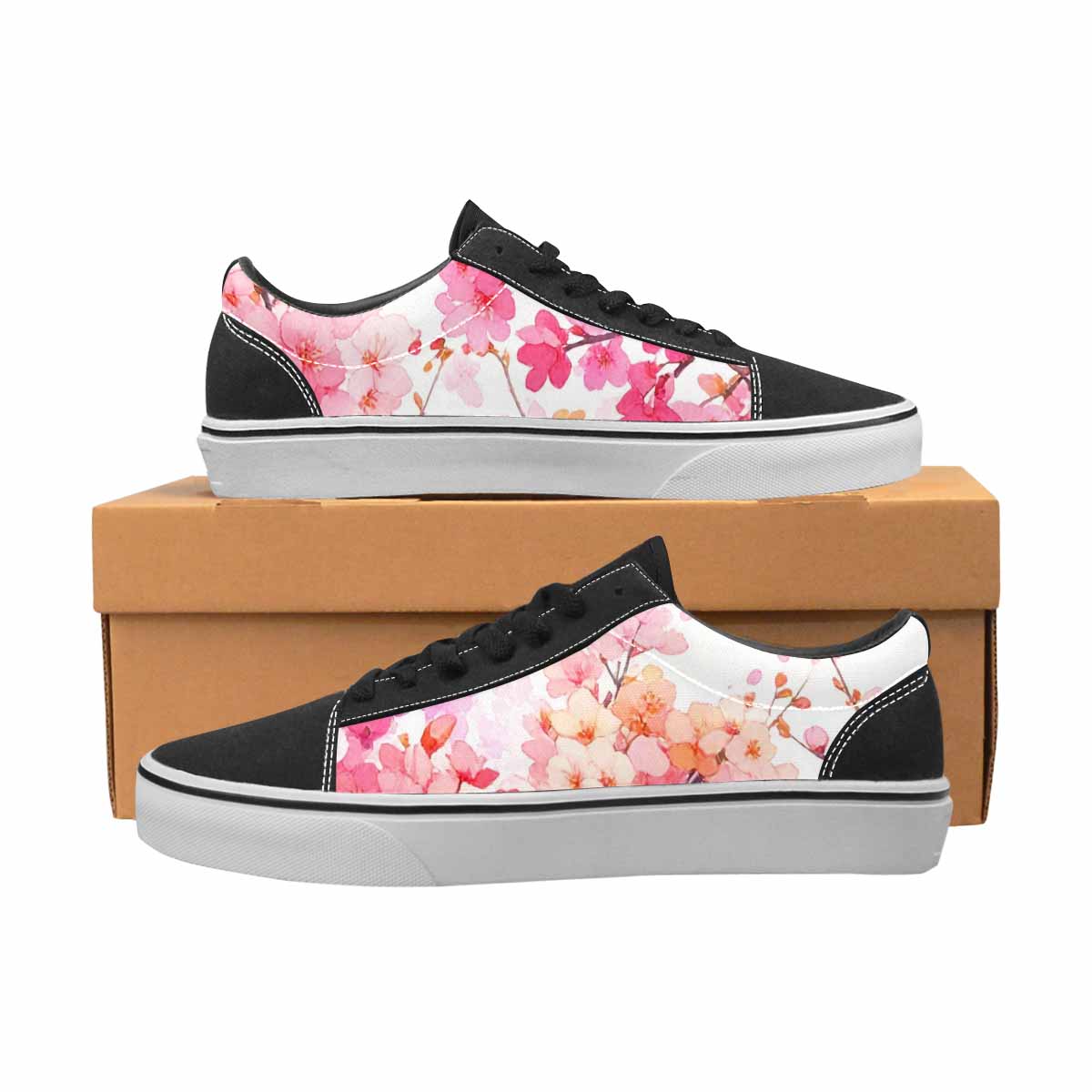 WOMEN'S Cherry Blossom Branch Lace-Up Canvas Dreamcore Custom Shoes