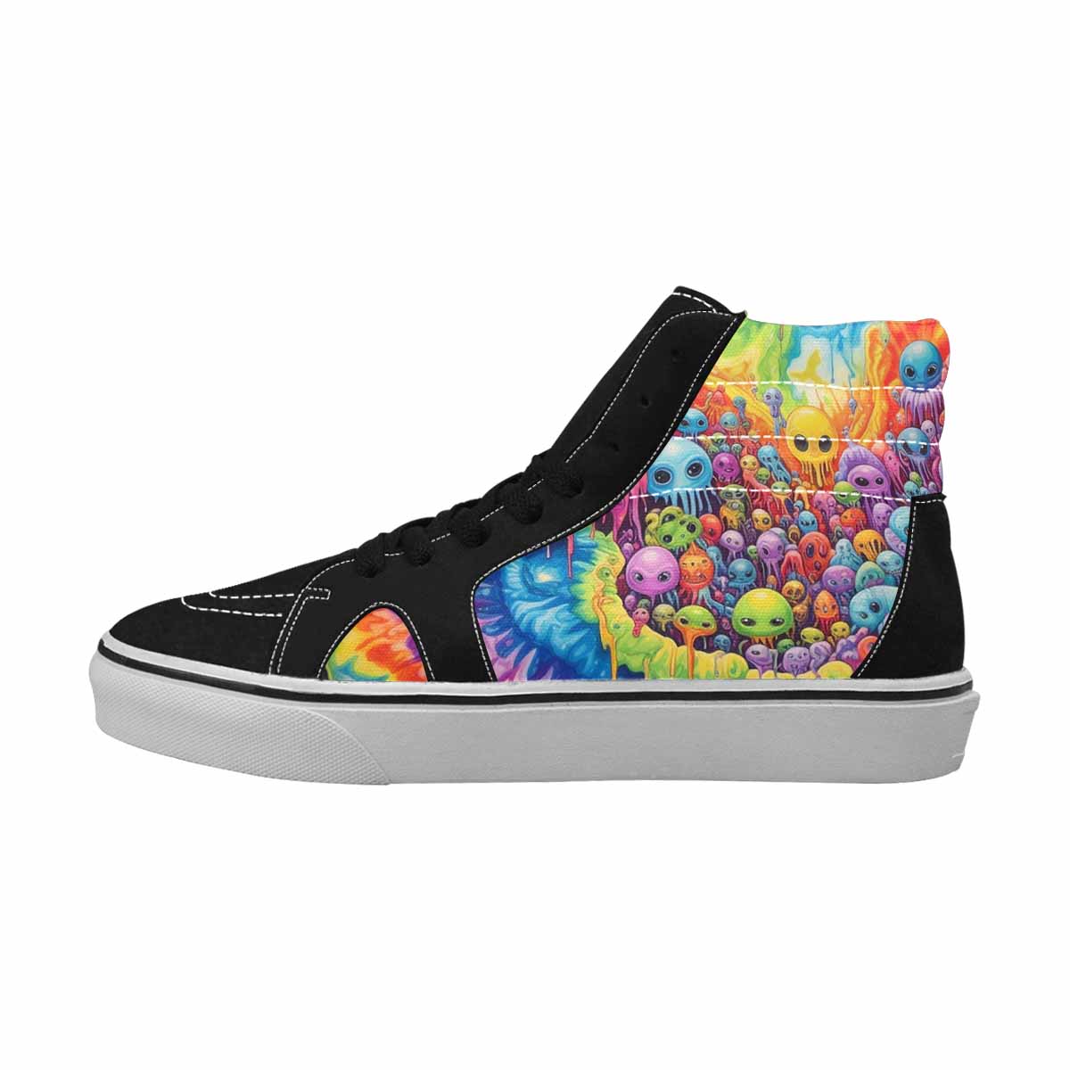 MEN'S Aliens  Tie Dye High Top Canvas Grunge Shoes