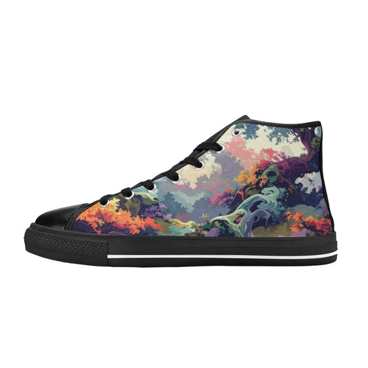 Camo Design 1 Kids' High Top Canvas Shoes