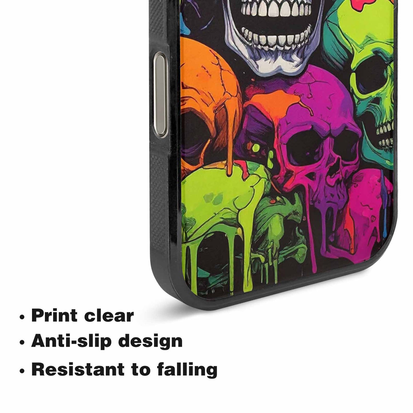 iPhone 16 Pro Case — Vibrant Camo 1000\'s Of Skeletons Neon, Original Design Phone Case