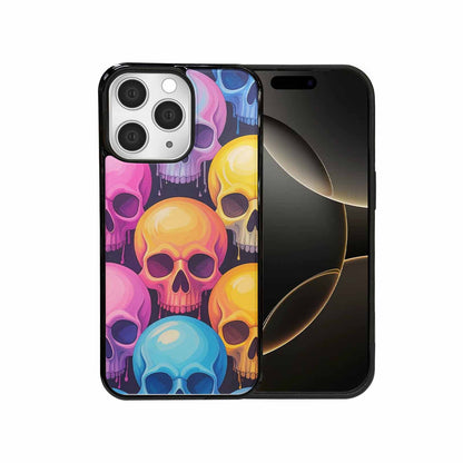 iPhone 15 Pro Max Case — Dripping Candy Skulls, Custom Print Case Cover